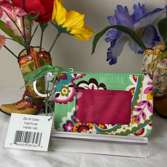 NWT Vera Bradley Tutti Frutti Zip ID Case ID's & Credit Card Holder Keyring - Picture 1 of 5